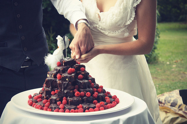 browni düğün pastası